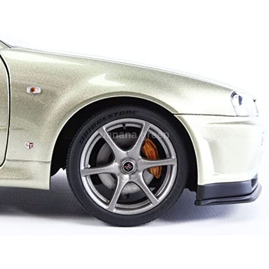 AUTOart 오토아트 1/18 닛산 스카이라인 GT-R (R34) V 스펙 II 뉘르 밀레니엄 제이드 77404