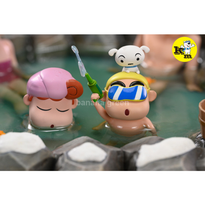 (23년 4분기)짱구는못말려(KM STUDIO) 짱구 가족 온천욕중 GK 레진 피규어