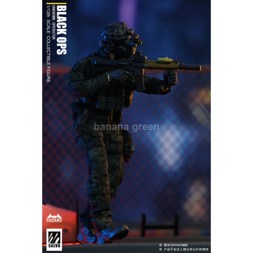 HASUKI x SALVO SA01 블랙옵스 밀리터리 피규어 1/12