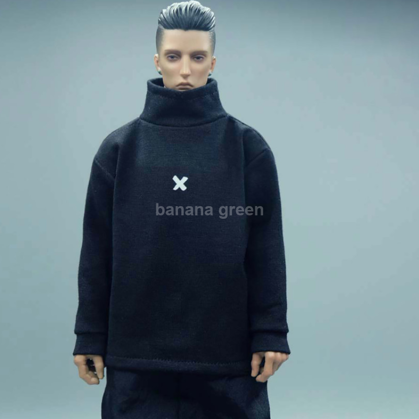 Crow Toys 크로우 DH001 1/6 스켈레톤 프린팅 블랙 하이넥 쭉티