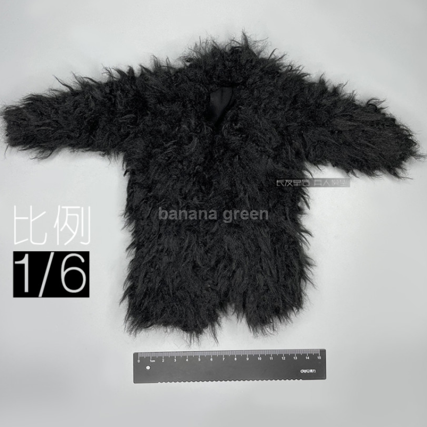 Crow Toys 크로우 1/6 갱스터 블랙 모피 퍼 코트