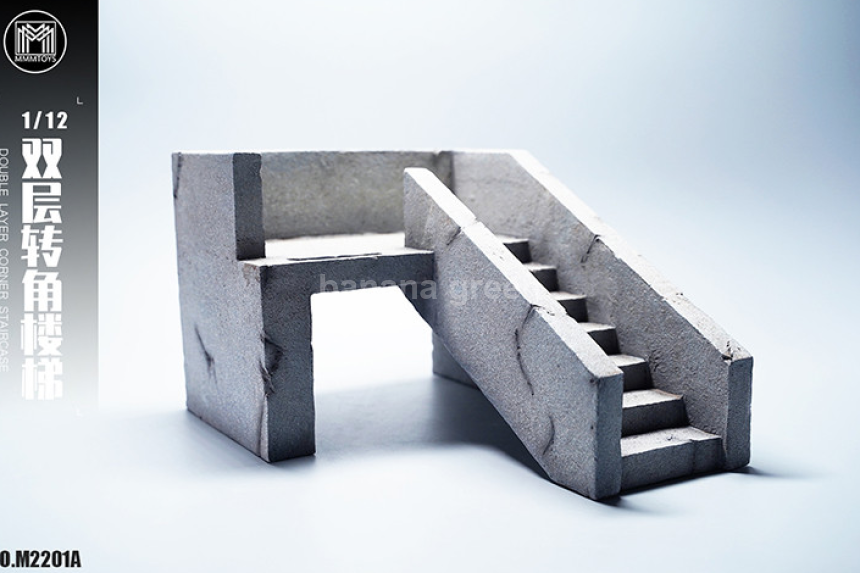 (23년 1 4분기 발매) MMMTOYS M2202A 코너 돌계단 피규어 디오라마 1/12