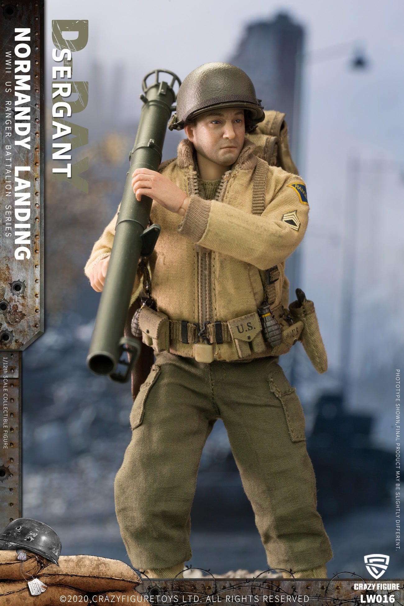 Crazy Figure LW016 크레이지 피규어 WWII 노르망디 상륙작전 미군 병장 1/12 밀리터리 피규어