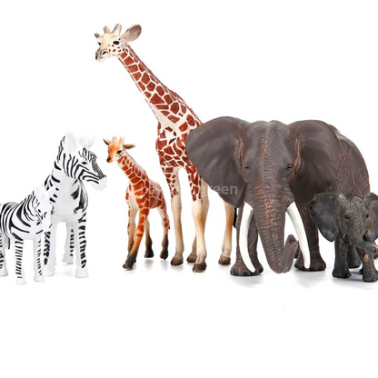 BOLZRA 사파리와 정글 현실적인 동물 피규어 장난감 14피스