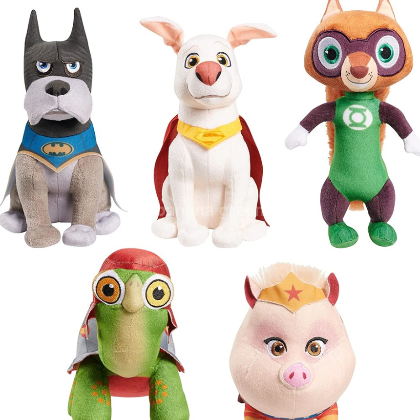 DC 리그 오브 슈퍼펫 동물 스몰 소프트 플러시 봉제인형 피규어 인형 세트