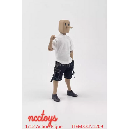 NCCTOYS CCN1209 피규어 반팔 반바지 의상 세트 커스텀 루즈 1/12