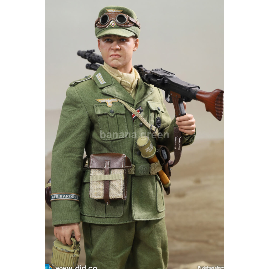 DID D80158 WWII 독일 아프리카군단 1/6 MG34 거너 사수