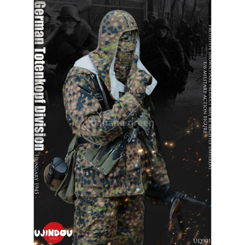 UJINDOU UD9011 WWII 독일군 1/6 Totenkopf 데스마스크 헝가리 1945