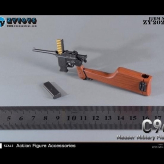 ZYTOYS ZY2020 C96 Mauser 피스톨 밀리터리 피규어 무기 루즈 1/6
