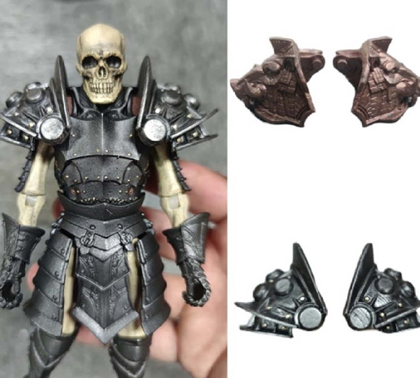 Mythic Legions 숄더 패드 스켈레톤 오크 헤비 아머 피규어 루즈 아머