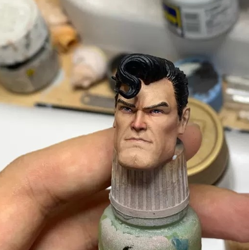 마블레전드 메즈코 6인치 슈퍼맨 리얼 커스텀 헤드 1/12 피규어 루즈