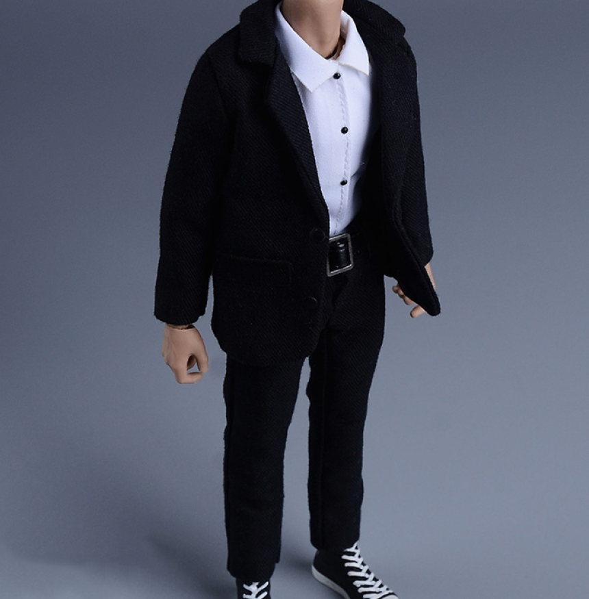 6인치 피규어 정장 BLACK 슬랙스 수트 의상 1/12 커스텀 루즈