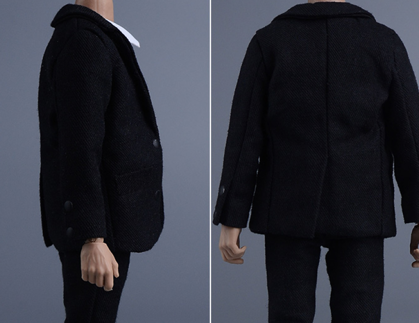 6인치 피규어 정장 BLACK 슬랙스 수트 의상 1/12 커스텀 루즈