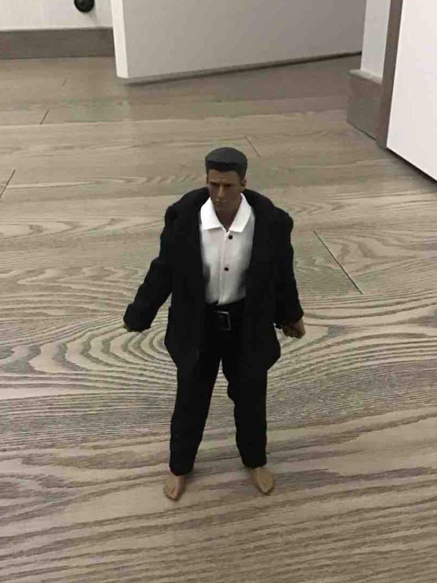 6인치 피규어 정장 BLACK 슬랙스 수트 의상 1/12 커스텀 루즈