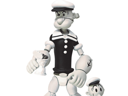 BOSS FIGHT STUDIO 클래식 뽀빠이 블랙 화이트 BBTS 레트로 피규어