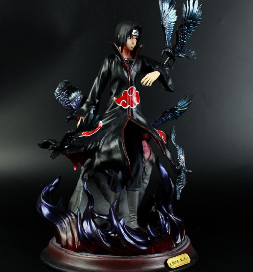 샤오 조직 Uchiha Itachi 나루토 까마귀 장식 우치하 이타치 피규어 28cm