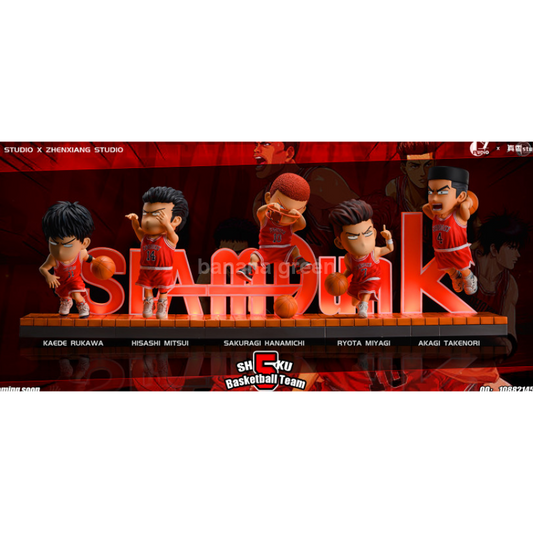 슬램덩크(GZ x ZX-콜라보)-SD 북산고 주전 5인방 강백호 서태웅 송태섭 정대만 채치수 GK 레진 피규어