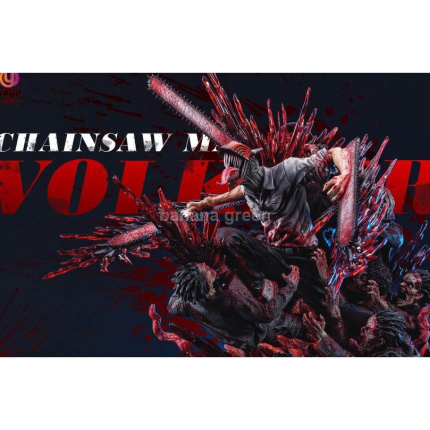 (현물)체인소맨(YoYo STUDIO) LED 체인소의 악마 덴지 한정판 레진 피규어