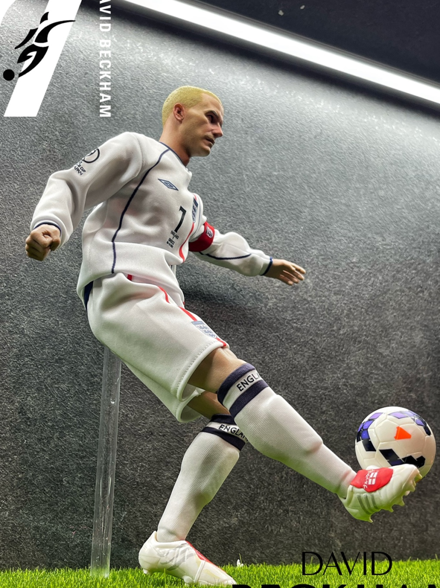 CR7 스튜디오 잉글랜드 삭발 빡빡이 헤어 1/6 데이비드 베컴 축구피규어