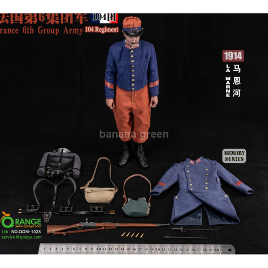 QORANGE QOTOYS QOM-1028 프랑스 104 연대 1914 마르느 밀리터리 1/6 피규어 의상 루즈세트