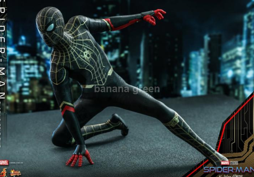 HotToys MMS604 핫토이 스파이더맨 노웨이홈 블랙골드 슈트 1/6 피규어