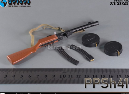 ZYTOYS ZY2021 PPSh41 기관단총 밀리터리 1/6 피규어 무기 루즈