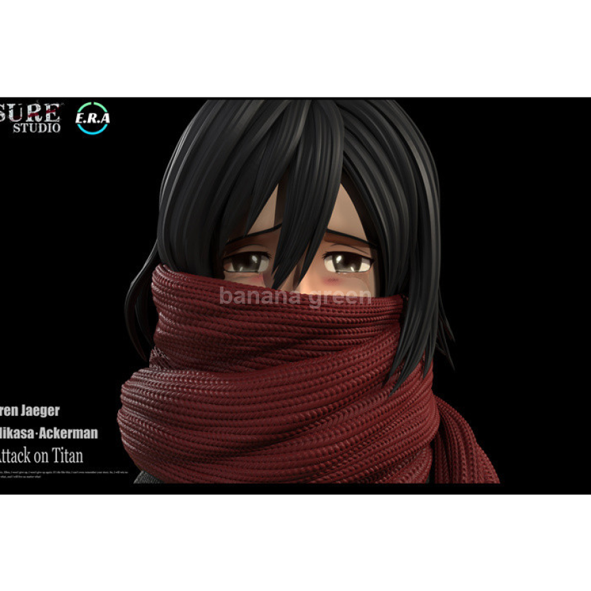 진격의거인(Era x Sure-콜라보)-LED 어린 시절 명장면 엘런 예거 미카사 아커만 GK 레진 피규어