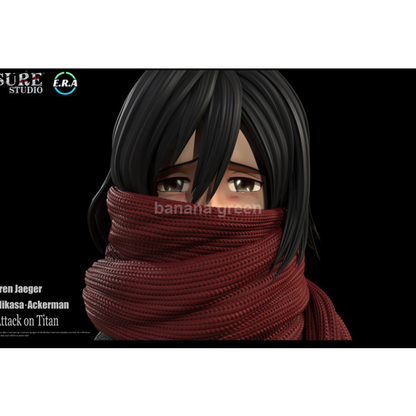 진격의거인(Era x Sure-콜라보)-LED 어린 시절 명장면 엘런 예거 미카사 아커만 GK 레진 피규어