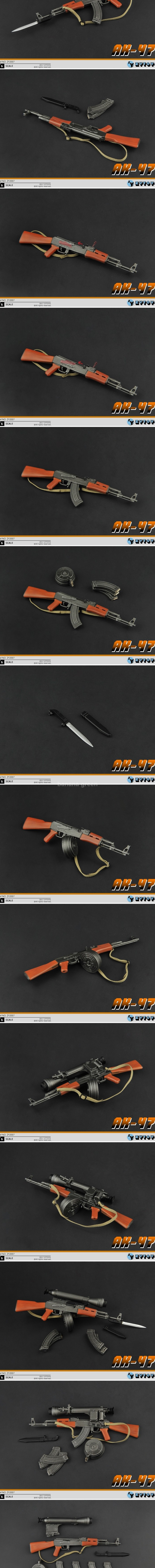 ZYTOYS AK47 돌격소총 밀리터리 1/6 피규어 루즈 소품 ZY2007