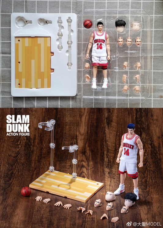 DASIN GT 슬램덩크 북산 14번 정대만 - 미츠이 히사시 흰색 유니폼