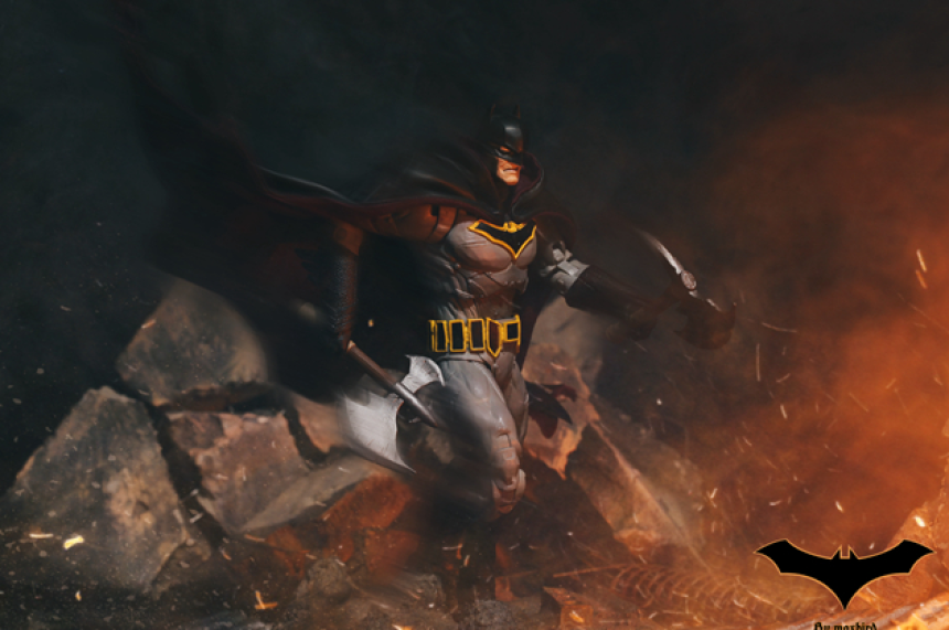 맥팔레인 McFarlane DC 배트맨 피규어 망토 케이프 커스텀 루즈