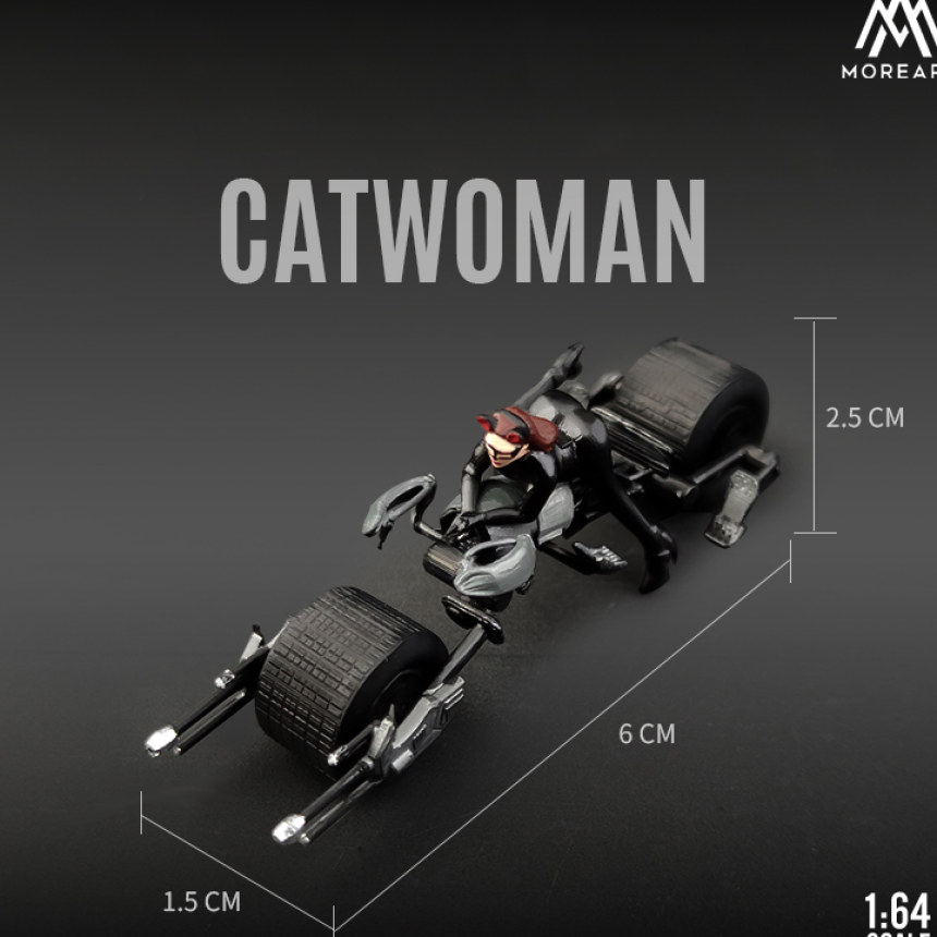 MoreArt 배트맨 다크나이트 캣우먼 배트사이클 1/64 미니어처 피규어