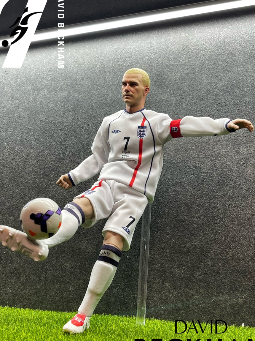 CR7 스튜디오 잉글랜드 삭발 빡빡이 헤어 1/6 데이비드 베컴 축구피규어