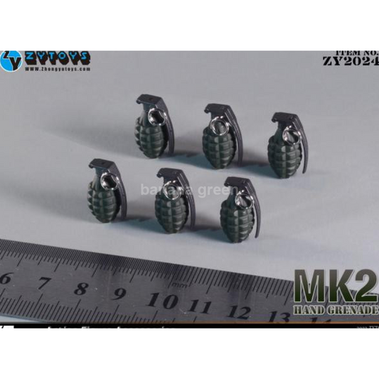 ZYTOYS ZY2024 MK2 수류탄 밀리터리 1/6 피규어 무기 루즈