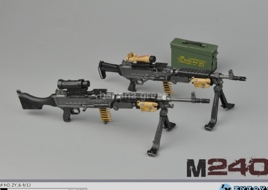 ZYTOYS 1/6 M240 기관총 밀리터리 소품 루즈