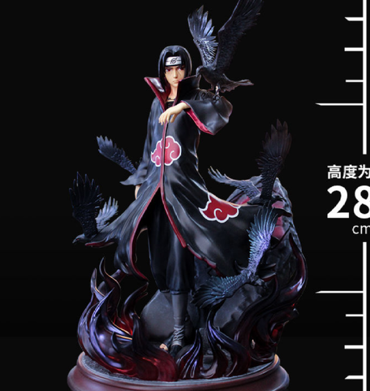 샤오 조직 Uchiha Itachi 나루토 까마귀 장식 우치하 이타치 피규어 28cm