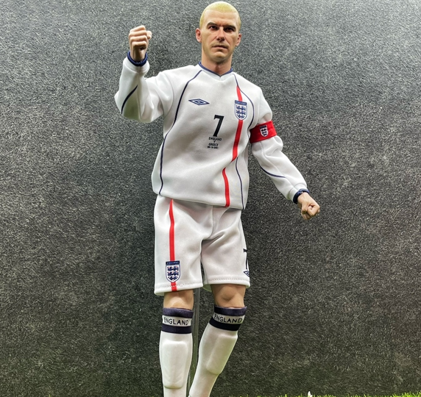 CR7 스튜디오 잉글랜드 삭발 빡빡이 헤어 1/6 데이비드 베컴 축구피규어