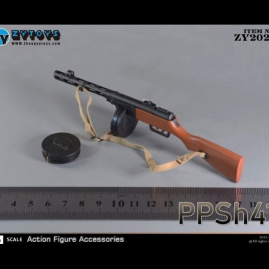 ZYTOYS ZY2021 PPSh41 라이플 밀리터리 피규어 무기 루즈 1/6