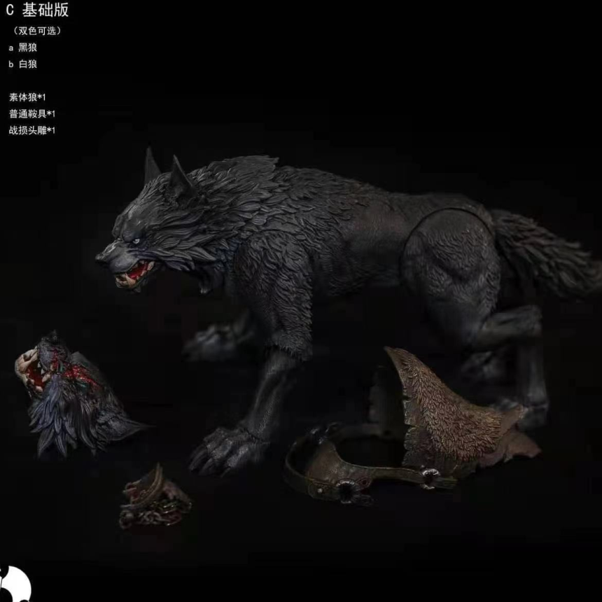 D20 스튜디오 자이언트 울프 피규어 탈것 동물 늑대 관절피규어