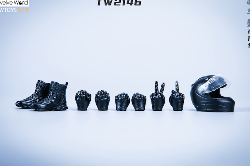 TWTOYS 1/12 라이더 오토바이 6인치 헬멧 핸드 풋 파츠 피규어 세트 루즈