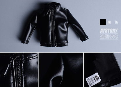 ATS 비닐 가죽자켓 점퍼 1/12 피규어 의상 루즈