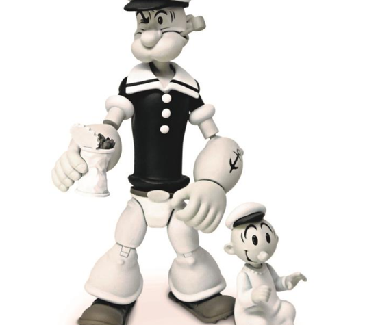 BOSS FIGHT STUDIO 클래식 뽀빠이 블랙 화이트 BBTS 레트로 피규어