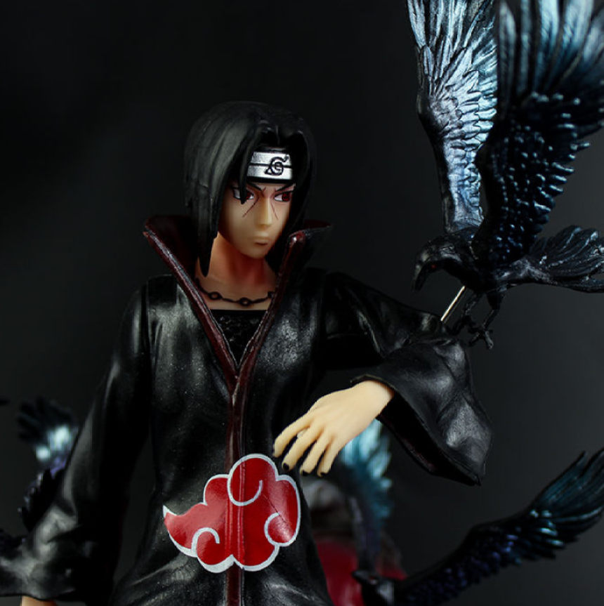 샤오 조직 Uchiha Itachi 나루토 까마귀 장식 우치하 이타치 피규어 28cm