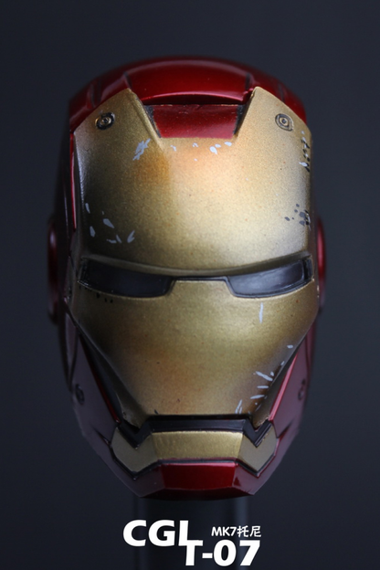 Iron Man 아이언맨 MK7 마크7 토니스타크 1/6 피규어 헤드 데미지 마스크