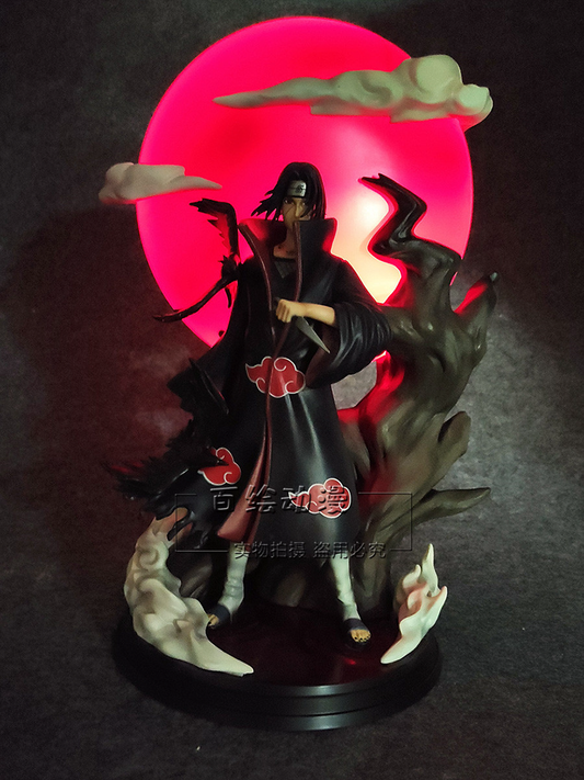 Naruto Uchiha Itachi 그림 고품질 수지 팝 36cm 조명 가능 LED