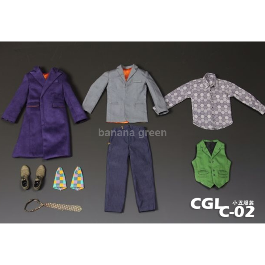 CGL토이즈 다크나이트 조커 피규어 의상 헤드 루즈 1/6 CGL C-02 12인치