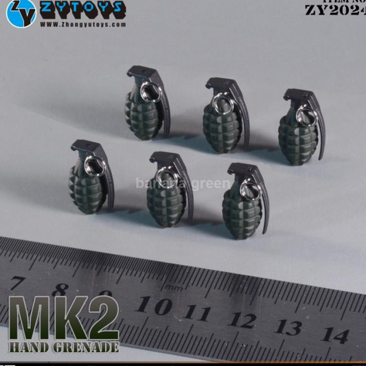 ZYTOYS ZY2024 1/6 미군 MK2 수류탄 루즈