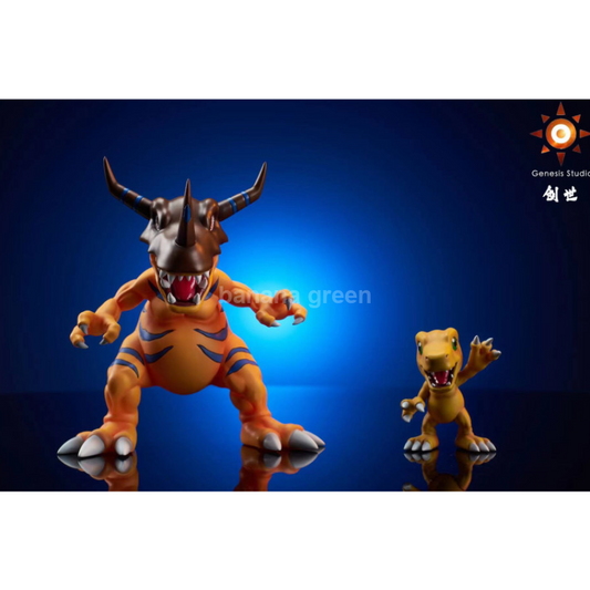 (현물)디지몬어드벤처(Genesis STUDIO) 그레이몬 아구몬 한정판 레진 피규어