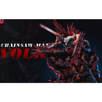 (현물)체인소맨(YoYo STUDIO) LED 체인소의 악마 덴지 한정판 레진 피규어