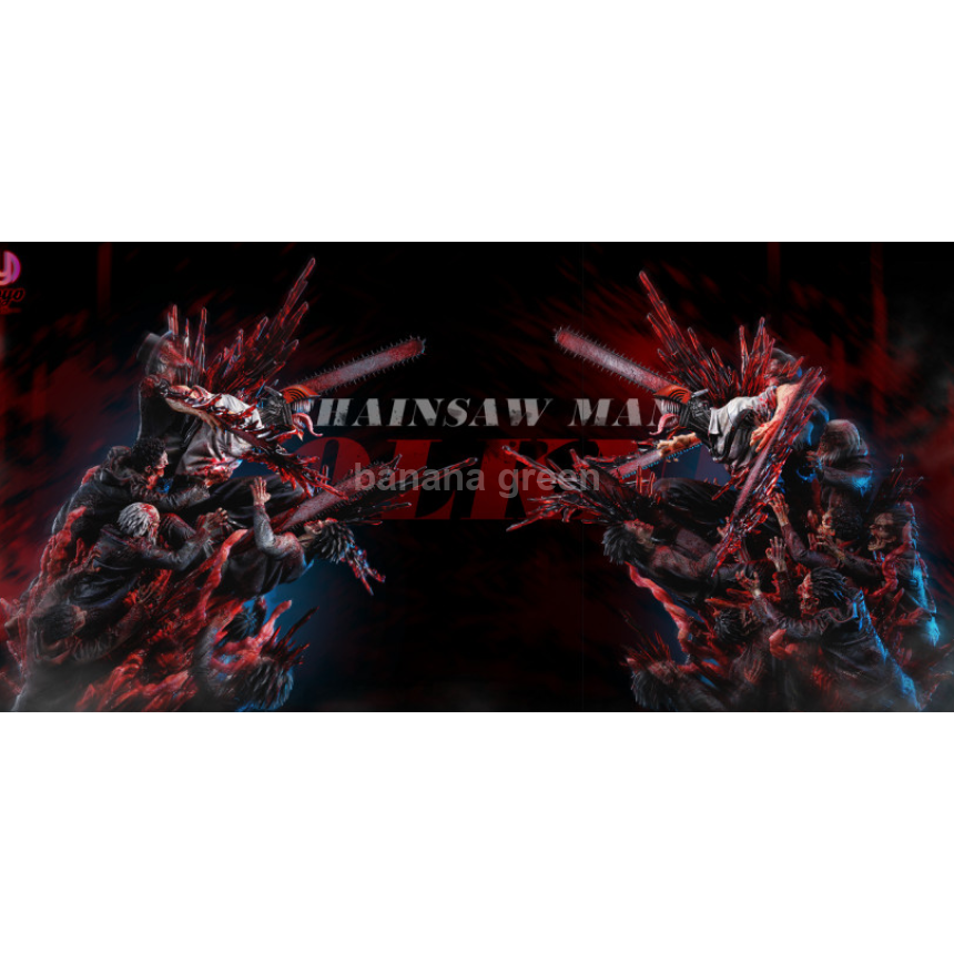 (현물)체인소맨(YoYo STUDIO) LED 체인소의 악마 덴지 한정판 레진 피규어